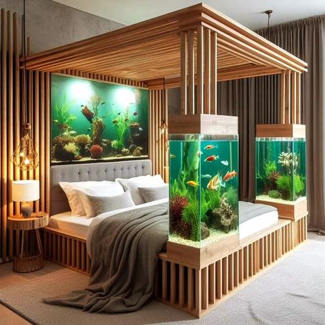 Cool Kids Bedrooms, Planted Tank, Interior Design Your Home, Kids Bedrooms, Fish Tanks, Awesome Bedrooms, Art Beautiful, Aquariums, Fish Tank