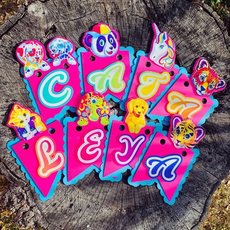 Custom Party Decorations | I’m super stoked to share the latest Lisa Frank birthday decor for an upcoming birthday! #lisafrank #lisafrankparty #lisafrankbirthday… | Instagram Lisa Frank Birthday Party Invitations, Lisa Frank Party Decorations, Lisa Frank Birthday Party Ideas, Lisa Frank Birthday Party Decorations, Lisa Frank Party Ideas, Lisa Frank Birthday, Lisa Frank Party, Lisa Frank Birthday Party, Lisa Frank Stickers