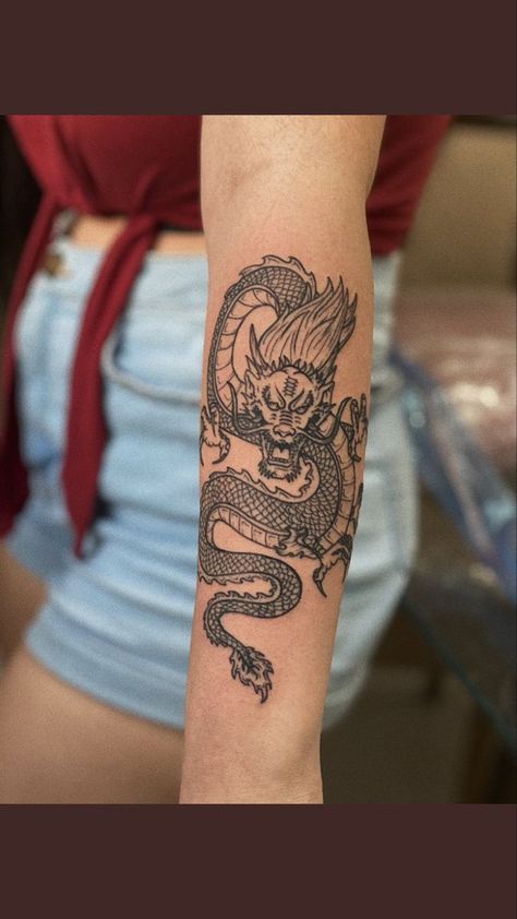 Dragon Tattoo Arm, Medium Tattoos, Framed Tattoo, Causeway Bay, Sharpie Tattoos, Forarm Tattoos, Cloud Tattoo, Black Girls With Tattoos, Stylist Tattoos