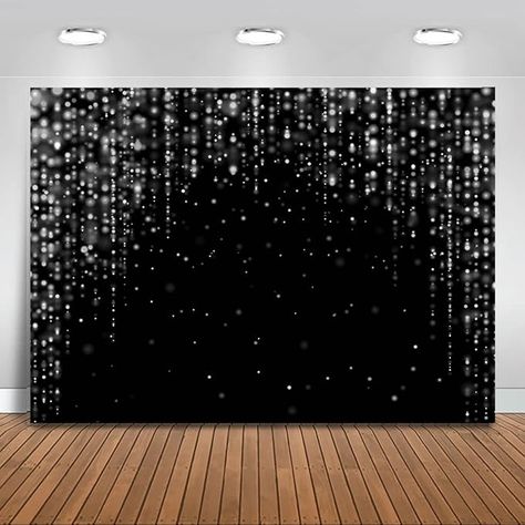 Amazon.com : Mocsicka Black and Silver Birthday Backdrop Silver Glitter Bokeh Spot Wedding Decorations Photography Background Adult's Birthday Party Banner Photo Booth Props (6x4ft) : Electronics Black And Silver Photo Backdrop, Black And Silver Birthday, Banner Photo, Silver Birthday, Adult Birthday Party, Birthday Party Banner, Booth Props, Black Sparkle, Birthday Backdrop