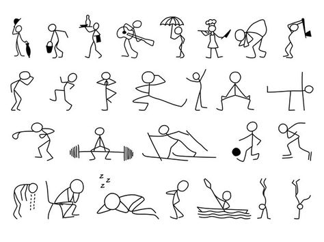 Children Poses, Clown Paintings, Stick Drawings, Stick People, Geometric Origami, Art Activities For Toddlers, Miniature Scenes, Art Therapy Projects, Scene Drawing