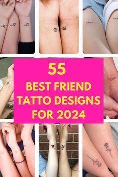 Tattoos For Losing A Best Friend, Best Friend Tattoos Back Of Arm, Symbols That Mean Friendship, Simple Group Tattoos, Finger Tattoos With Friends, Nerdy Friend Tattoos, Best Friend Tiny Tattoos Simple, Tiny Sister Tattoos For Three, Friendship Hand Tattoos