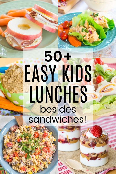 Are you tired of the same old sandwich routine for lunch every day? Look no further than these easy lunch ideas for kids and adults that are both delicious and satisfying. Whether you’re meal-prepping for the week or looking for something different to pack in a school lunchbox, these recipes and tips go beyond traditional sandwiches! Birthday Lunch Ideas, Easy Lunch Ideas For Kids, Fun Kid Lunch, Easy Lunches For Kids, Lunch Ideas For Kids, Kids Lunch Recipes, Birthday Lunch, Healthy Lunches For Kids, Kids Lunches