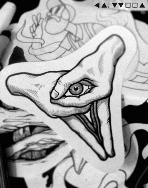 Tattoo Stencils, An Eye, Small Tattoos, Graffiti, Black And White, Tattoos, White, Black, Design