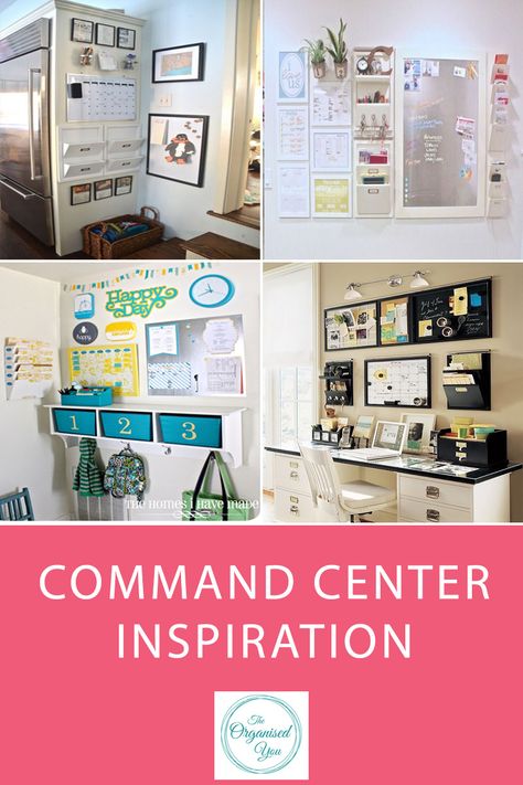 Command center inspiration Home Information Center, Family Information Center, Home Office Shared, Email Organization, Family Command Centers, Command Center Kitchen, Flooded House, Home Command Center, Command Centers