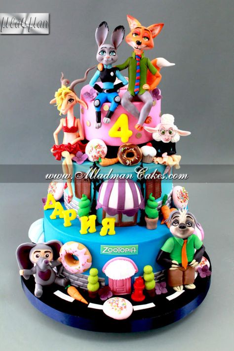 Zootopia Cake - Cake by MLADMAN Zootopia Cake, Zootopia Birthday Party, Zootopia Birthday, Zootopia Party, Monster Birthday Cakes, Construction Birthday Cake, Anna Birthday, Disney Theme Party, Disney Cakes