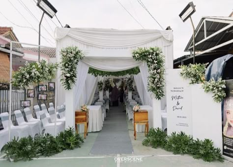 Pintu Masuk Wedding, Tenda Nikahan, Dekor Nikahan, Dekorasi Wedding, Wedding Tent Decorations, Nikah Decor, Wedding Gate, Sweet Wedding Dresses, Minimalist Wedding Decor