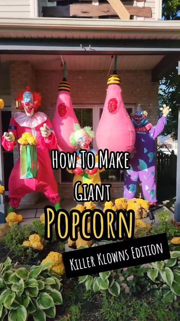 Clown Halloween Front Yard, Diy Carnevil Halloween, Diy Halloween Clown Decorations, Killer Clowns From Outer Space Decor, Clown Decorations Halloween, Evil Circus Creepy Carnival, Scary Circus Theme Party, Haunted Trail Ideas Scary, Carnevil Halloween Decorations