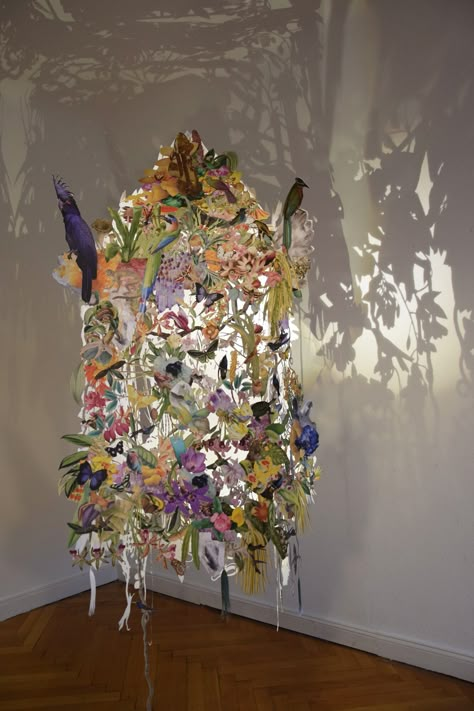 Holding Light — CLARE CELESTE Tissue Paper Sculpture, Fabric Art Installation, Installation Art Light, Clare Celeste, Light Installation Art, Installation Art Ideas, Flower Exhibition, Art Altar, Art With Words