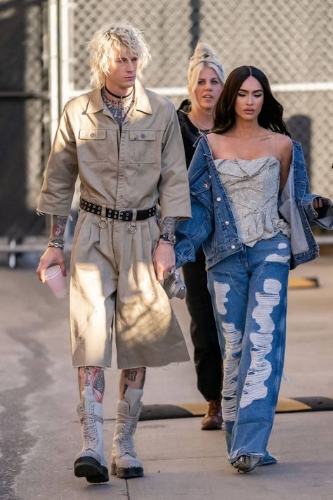 Meghan Fox Outfits, Mgk Style, Megan Fox And Mgk, Rocker Outfits, Mgk Megan, Megan Fox Outfits, Meghan Fox, No Expectations, Celebrities Outfits