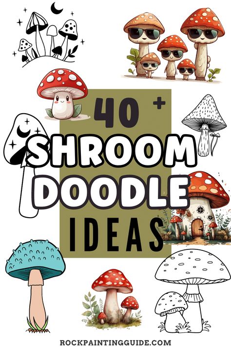 Learn how to draw a simple mushroom and discover a wide array of mushroom drawing ideas, suitable for all skill levels and ages. With over 40 drawing prompts to choose from, you’re sure to find the perfect inspiration for your artistic endeavors. Follow the step-by-step instructions on how to draw a simple mushroom along with our awesome list of art supplies, handy drawing tips, and even a cool free printable to grab these whimsical mushroom drawing ideas! Simple Mythical Creature Drawings, Simple Cottagecore Drawing, Easy Drawings Of Mushrooms, Pictures Of Mushrooms To Draw, How To Draw Cute Mushrooms, Drawing Mushrooms Step By Step, Free Printable Mushrooms, Landscape Drawing Ideas Easy, Easy Drawings For Adults