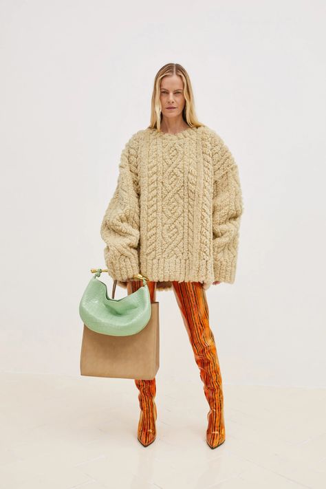 Bottega Veneta Resort 2024 Fashion Show | Vogue 2024 Sweater Trends, Bottega Veneta 2024, 2024 Crochet Trends, Aw23 Knitwear, Harlequin Costume, Knitwear Trends, Resort 2024, Winter Knitwear, Knitwear Fashion