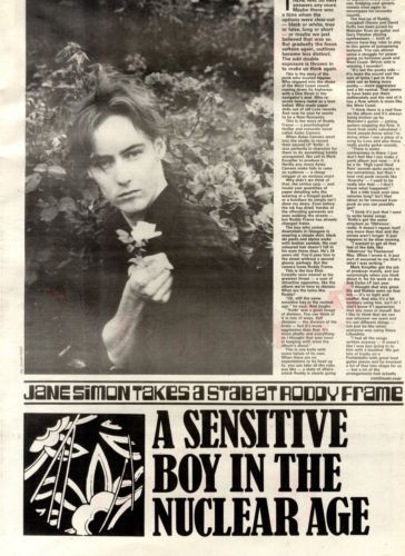 Aztec Camera. Roddy Frame. Aztec Camera, Roddy Frame, The Nuclear Age, Sensitive Boy, 80s Hits, Black And White, Frame