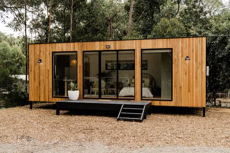 Portable Cabin Ideas, Relocatable Homes Australia, Small Prefab Cabins, Small Modular Homes, Tiny House Australia, Tiny House Designs, Tiny Container House, Portable Cabins, Tiny House Luxury