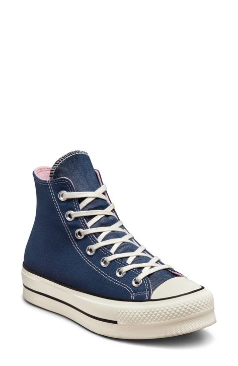 Converse Chuck Taylor® All Star® Lift High Top Platform Sneaker available at #Nordstrom Chuck Taylor All Star Lift, Platform Sneaker, Converse Chuck Taylor All Star, Cute Fits, Chuck Taylor All Star, Converse Chuck, Chucks Converse, Chuck Taylor, Chuck Taylors