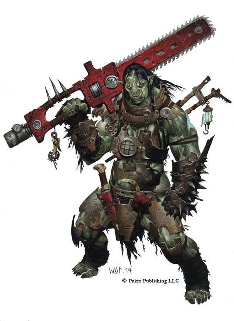 7d68dbc54858b01340d36064fffc3000 Orc Artificer, Wayne Reynolds, Pathfinder Rpg, Cool Monsters, Fantasy Races, Fantasy Theme, Post Apocalypse, Arte Fantasy, Fantasy Rpg