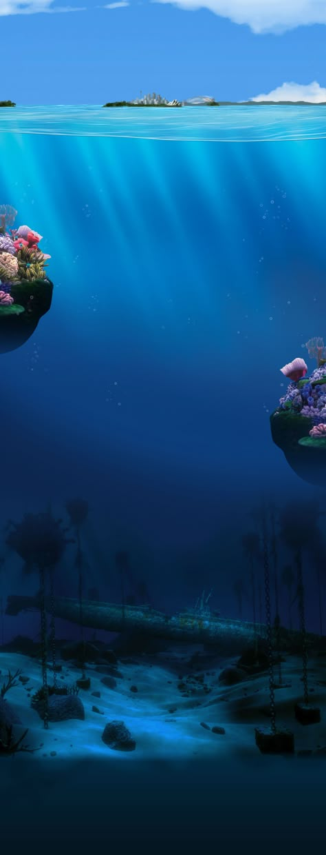 Disney Ocean, Dory Wallpaper Aesthetic, Finding Dory Wallpaper, Nemo Aesthetic Wallpaper, Nemo Wallpaper Iphone, Nemo Aesthetic, Nemo Background, Finding Nemo Wallpaper Aesthetic, Finding Nemo Wallpaper Iphone