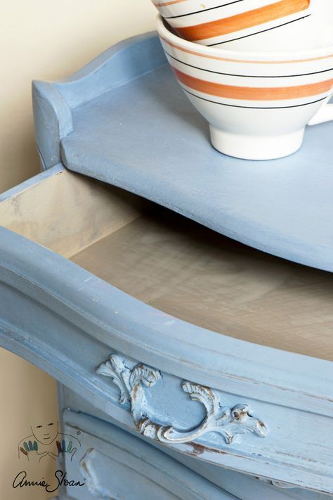 Annie Sloan Louis Blue, Annie Sloan Wax, Louis Blue, Swedish Interiors, Blue Chalk Paint, Blue Words, Antique French Furniture, Nursery Decor Wall Art, Annie Sloan Paints