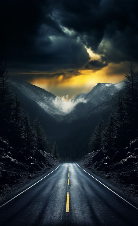 Long Road Wallpaper, Road Wallpaper, Android Wallpaper Black, Relaxation Station, Dark Warrior, Cloud Wallpaper, Cool Wallpapers For Phones, Long Road, Cool Wallpapers Art