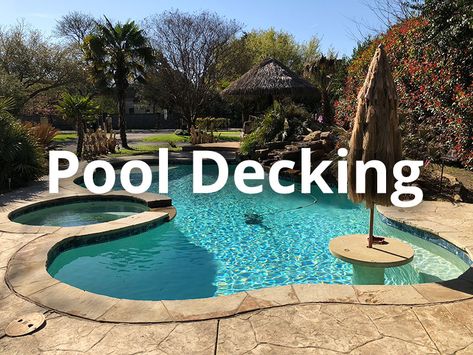 Wood Pool Deck, Luxury Pools Indoor, Pool Makeover, Deck Renovation, Decking Options, Pool Decking, Stone Deck, Decking Ideas, Swimming Pool Decks