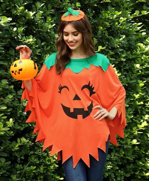 Amazon.com: Maisolly Women Halloween Pumpkin Poncho Adult Costume : Clothing, Shoes & Jewelry Poncho Costume, Bat Wings Costume, Cloak Clothing, Pumpkin Costume, Wings Costume, Dress Halloween Costume, Sweater For Women, Women Halloween, Halloween Looks