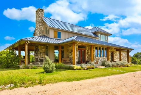 Welcome to Texas Home Plans, LLC - TX Hill Country's Award Winning Home Design Firm Texas Hill Country House Plans, Texas Style Homes, Country Home Exterior, Indoor Outdoor Fireplaces, Hill Country Homes, Ranch Style Homes, Ranch House Plans, Custom Built Homes, Texas Homes