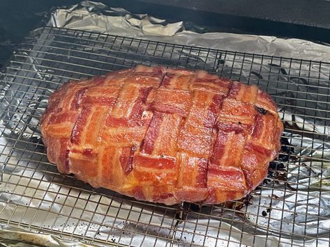 Bacon Wrapped Smoked Turkey, Bacon Wrapped Turkey Breast, Bacon Wrapped Turkey Tenderloin, Smoked Wild Turkey Breast, Turkey Breast On Pellet Grill, Smoked Boneless Turkey Breast, Smoked Turkey Recipes Thanksgiving, Smoked Turkey Breast Recipe, Precooked Turkey