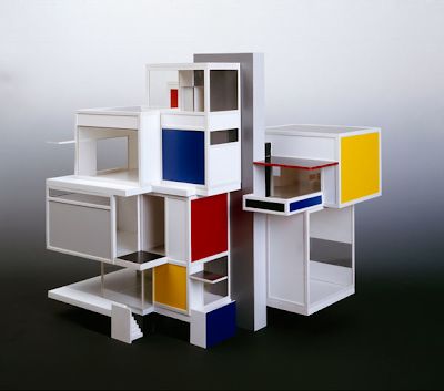 Cubes Architecture, Mondrian Art, Theo Van Doesburg, Walter Gropius, Architectural Model, Architecture Design Concept, Architectural Models, Luxe Interiors, Piet Mondrian