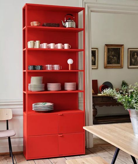 Red Appliances, Layer Shelf, Hay Design, Regal Design, Shelving Systems, New Order, Scandinavian Decor, 인테리어 디자인, Colorful Decor