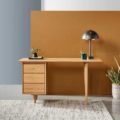 Scandinavian Desks Melbourne & Sydney | Solid Timber Oak & Walnut Desks Mid Century Modern Office Desk, Timber Desk, Affordable Mid Century Modern Furniture, Scandinavian Desk, Mid Century Modern Office, Mid Century Modern Desk, Scandinavian Style Home, Mid Century Desk, Timeless Furniture