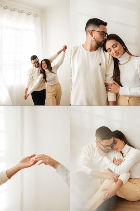 Pre Wedding Studio Ideas, Pre Wedding Em Casa, Engagement Studio Photo, Lifestyle Photography Couples, Maternity Photography Poses Outdoors, Studio Photoshoot Ideas, Wedding Photo Studio, Wedding Photoshoot Props, Couple Engagement Pictures