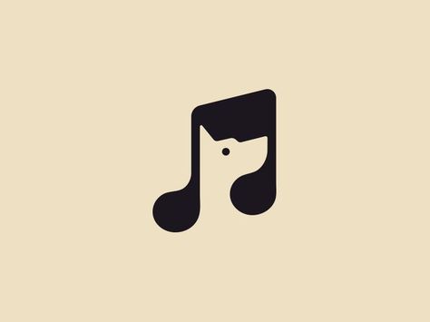 Music Dog by Aditya Chhatrala #Design Popular #Dribbble #shots Music Logo Design Ideas, Notes Logo, Music Logo Inspiration, Music Note Logo, Negative Space Art, Kevin Parker, Logo Music, Music Logo Design, Logo Luxury