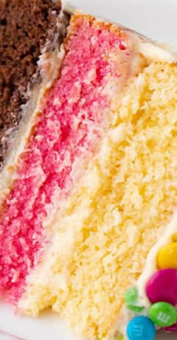 Neopolitan Cake Recipes, Sweetapolita Cake, Neapolitan Cake Recipe, Neapolitan Marble Cake, Sweetapolita Chocolate Cake, Neopolitan Cake, Neapolitan Cake, Giraffe Cakes, Layer Cake Recipes