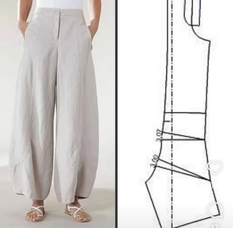 Linen Pants Pattern, Stylish Sewing Patterns, Harem Pants Pattern, Wide Leg Pants Pattern, Sukienki Maksi, Clothing Pattern Design, Trousers Pattern, Trouser Pattern, Sewing Clothes Women