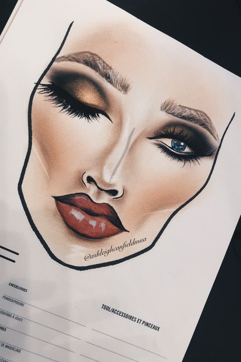 Makeup Template Face Make Up, Face Drawing Makeup, Face Chart Makeup Ideas Creative, Face For Makeup Drawing, Face Chart Drawing, Make Up Face Chart, Face Chart Makeup Ideas, Eye Makeup Drawing, Makeup Chart