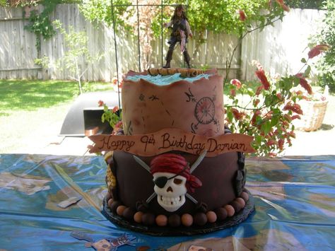 Carribean Cake, Pirates Of The Caribbean Cake, Caribbean Cake, Half Birthday Party, Caribbean Party, The Carribean, Pirate Cake, Pirate Birthday Party, Pirate Birthday