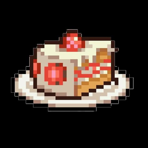 Cake Pixel Art, 8bit Icons, Food Pixel Art, Pixel Art Icon, Pixel Art Food, Pixel Icons, Pixel Png, Kare Kare, Piskel Art