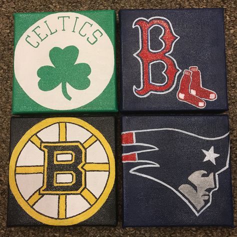 Hockey Painting Ideas On Canvas, Patriots Painting, Boyfriend Things, Team Theme, Boston Bruins Hockey, Bruins Hockey, Sport Canvas, Travel Drawing, Boston Sports