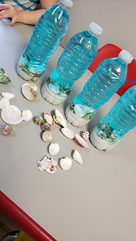 Under The Sea Crafts, Ocean Theme Preschool, Sea Activities, Nursery Activities, Crafts Easter, Sensory Bottles, Vbs Crafts, Sea Crafts, Daycare Activities