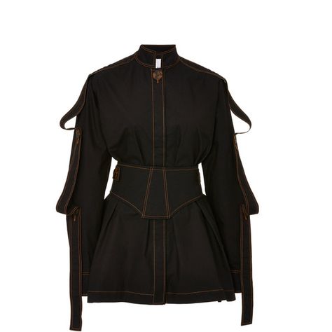 Jonze Collared Shirt | Moda Operandi ($385) ❤ liked on Polyvore featuring tops, shirt top, draped sleeve top, mandarin-collar tops, drapey tops and drapey shirt Women Dress Design, Drapey Tops, Drape Top, Looks Black, Mode Inspo, Kpop Fashion Outfits, Collared Shirt, Shirt Button, Stage Outfits