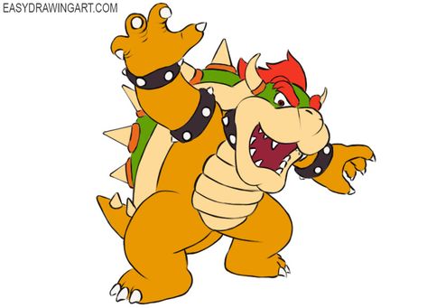 How to Draw Bowser Bowser Painting, Bowser Drawing, Famous Villains, Drawing Tutorials For Beginners, Easy Drawing Tutorial, Drawing Guide, Simple Canvas Paintings, Drawing Tutorial Easy, Trunk Or Treat