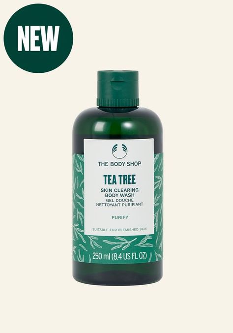 Our cleansing Tea tree body wash is ideal for targeting imperfections on your back and body. Your skin will be left feeling clean, clear and refreshed Tea Tree Skincare, Tea Tree Toner, Tea Tree Body Wash, Body Shop Tea Tree, Skin Tea, Tea Cleanse, Foaming Body Wash, Skincare Sale, Body Acne