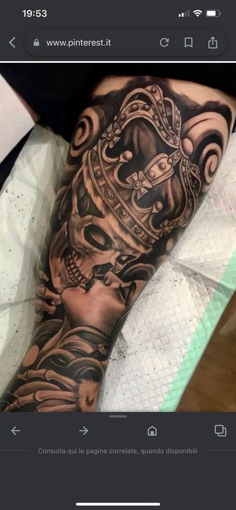 Sleeve Tattoos Leg, Tattoos Leg, Back Of Leg Tattoos, Mangas Tattoo, Skull Rose Tattoos, Catrina Tattoo, Skull Hand Tattoo, Full Leg Tattoos, Skull Sleeve Tattoos