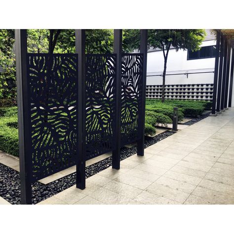 DESIGN-VU Bahama Decorative Privacy Panel | Wayfair Panel Wall Decor, Decorative Screen Panels, Open Palm, Adaptive Design, Palm Design, Privacy Panels, Decorative Screens, Panel Wall, Deck Railings