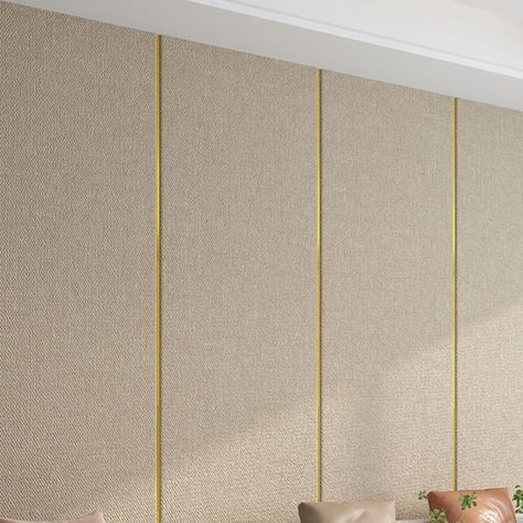 Modern Wall Panel Upholstered Glue down Soundproof Indoor Wall Ceiling - Light Yellow Light Yellow Walls, Fabric Panelling, Laminate Plank Flooring, Modern Wall Paneling, Upholstered Wall Panels, Waterproof Laminate Flooring, Upholstered Walls, Backsplash Panels, Wall Planks