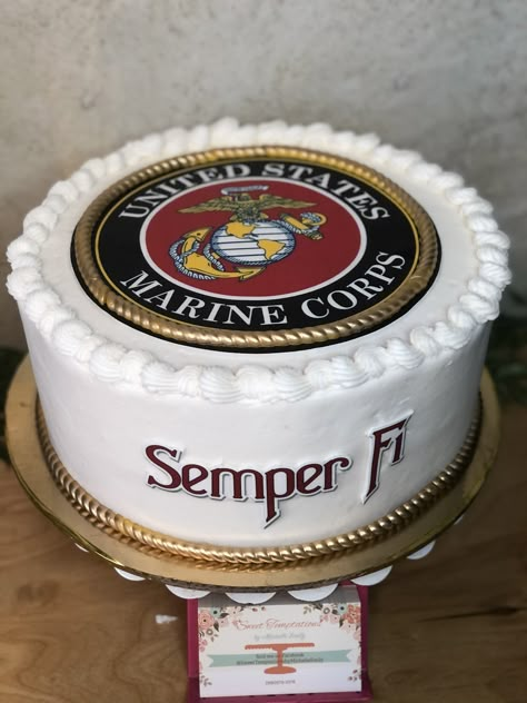 Marine Corp Birthday Cake, Marine Corps Wedding Cake, Dd214 Cake, Marine Corps Themed Party, Marine Corps Birthday Cake, Marine Corp Retirement Party Ideas, Usmc Retirement Party Ideas, Marine Corps Retirement Party Ideas, Welcome Home Marine