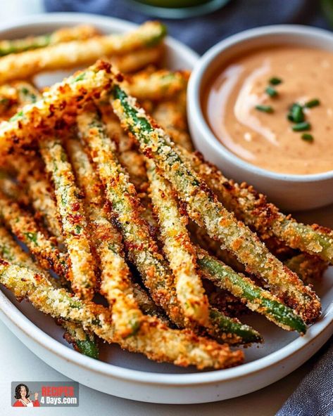 Air Fryer Beans, Green Bean Fries Air Fryer, Air Fryer Green Beans Recipes, French Fry Substitute, Avocado Fries Air Fryer, Air Fried Vegetables, Green Beans Air Fryer, Green Beans Vegan, Air Fryer Vegetables