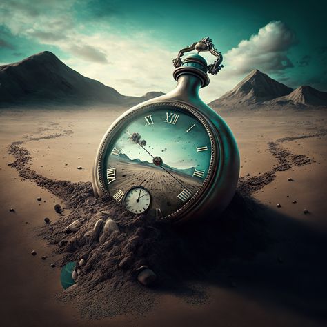 Time Travel Art, Surreal Digital Art, Art For Print, Spiritual Pictures, Sands Of Time, Surreal Artwork, Fantasy Background, Time Art, Art Download