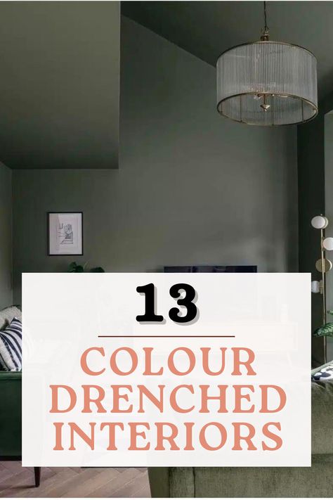 If colour drenching is new to you, you may be looking for some visual inspiration to kick start your design process. We’ve shortlisted some of our favourite ideas - read more >> Rich Colours Living Room, Classic Wall Colors, Same Colour Walls And Ceiling, How To Color Scheme Your House, Cathedral Ceiling Living Room Paint Wall Colors, Colourtrend Paint Color Schemes, Navy Color Drench Room, Color Flooding Room, Color Soaked Room