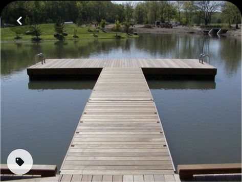 Lake Docks Designs, Floating Dock Plans, Dock Design, Dock Ideas, Landscape Design Software, Floating Boat, Lake Dock, Lakefront Living, Floating Deck